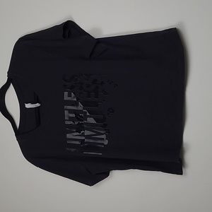 Athleta Limitless workout black cropped tee